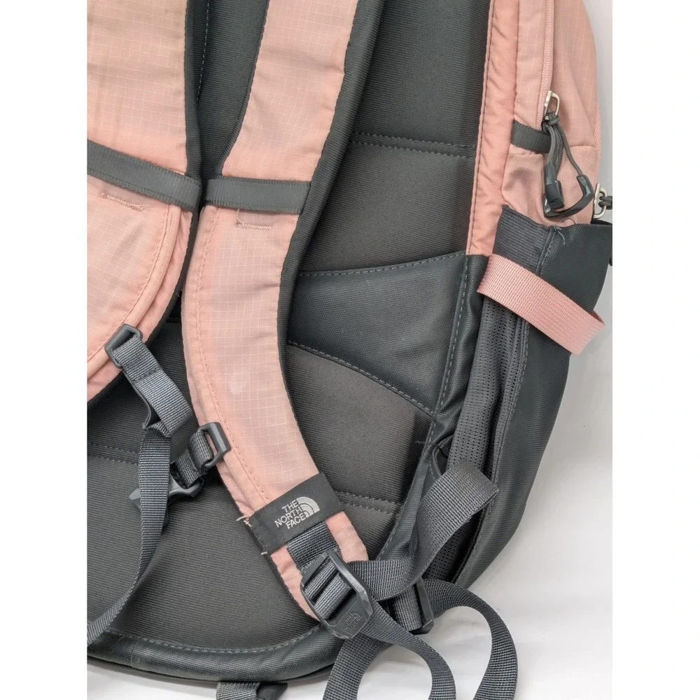 The North Face Recon Backpack Pink Black Laptop School Travel Hiking 18x13x6.5
